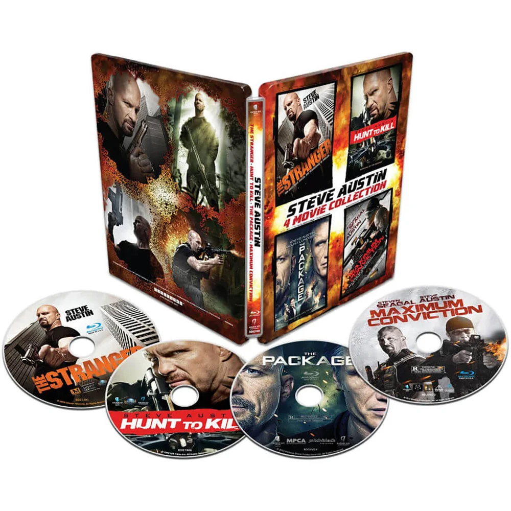 Steve Austin 4-Pack - Import - Limited Edition Steelbook (Region 1) Image 1