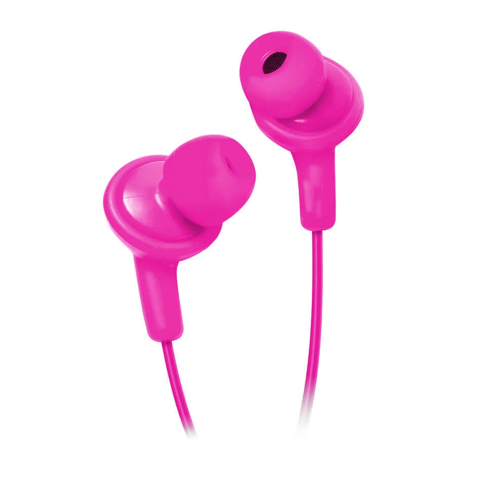 HMDX Jam Sqsh Premium Noise Isolating Earphones - Pink Image 1