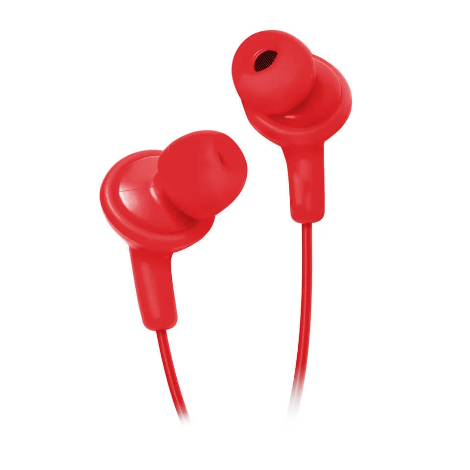 HMDX Jam Sqsh Premium Noise Isolating Earphones - Red Image 1