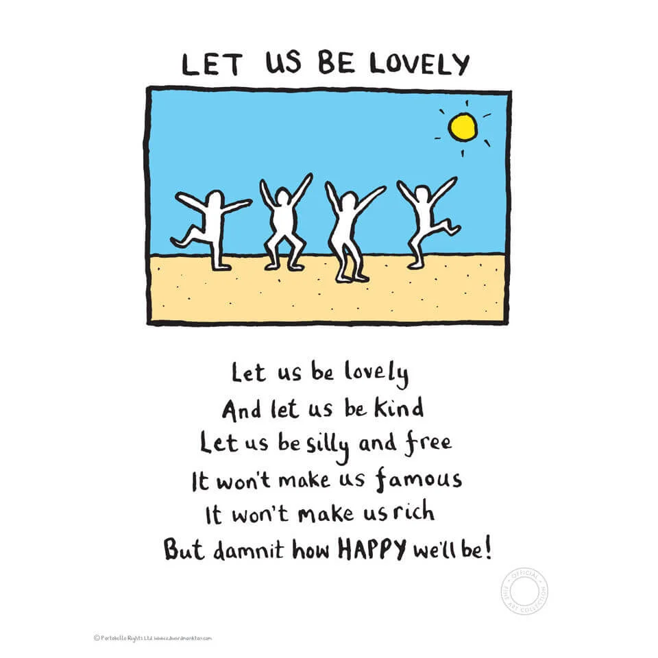 Edward Monkton Let Us Be Lovely Limited Edition Fine Art Print Image 1