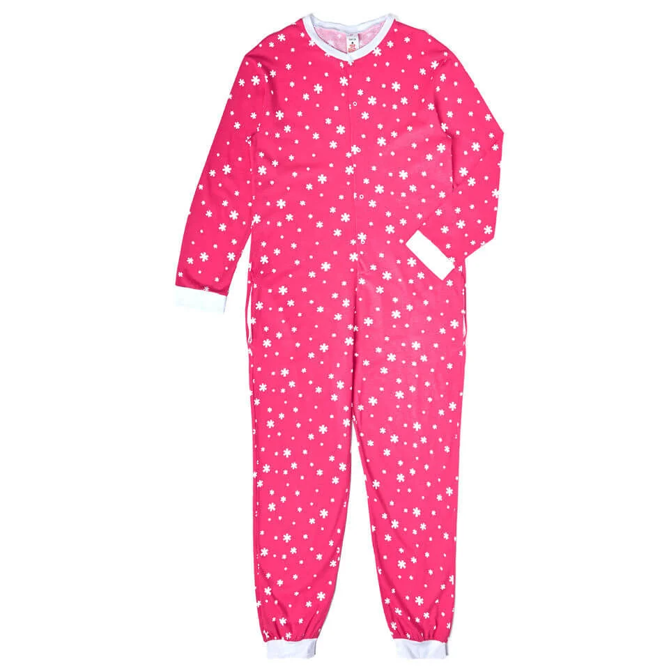 Women's Star Print Onesie - Pink - XS/UK 8 Image 1