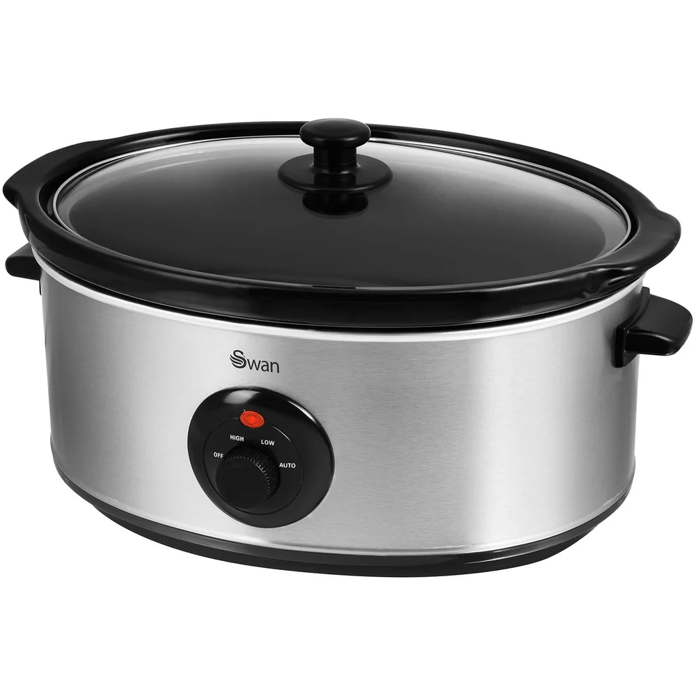 Swan Stainless Steel Slow Cooker (6.5L) Image 1