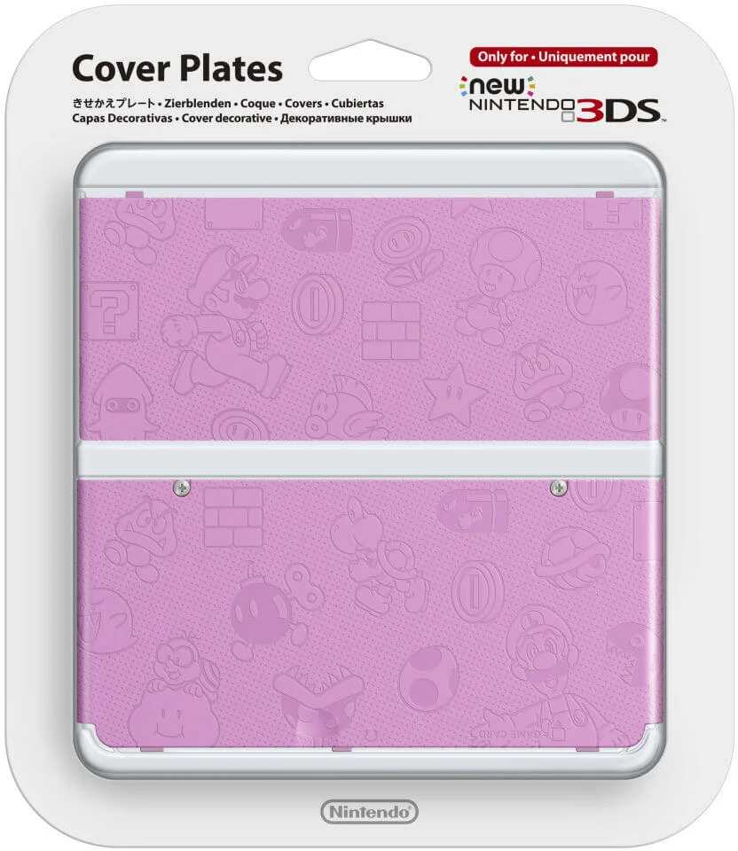 New 3DS Pink Super Mario Bros. Faceplate Image 1