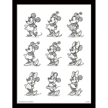 Minnie Mouse Sketched - Framed 30x40cm Print