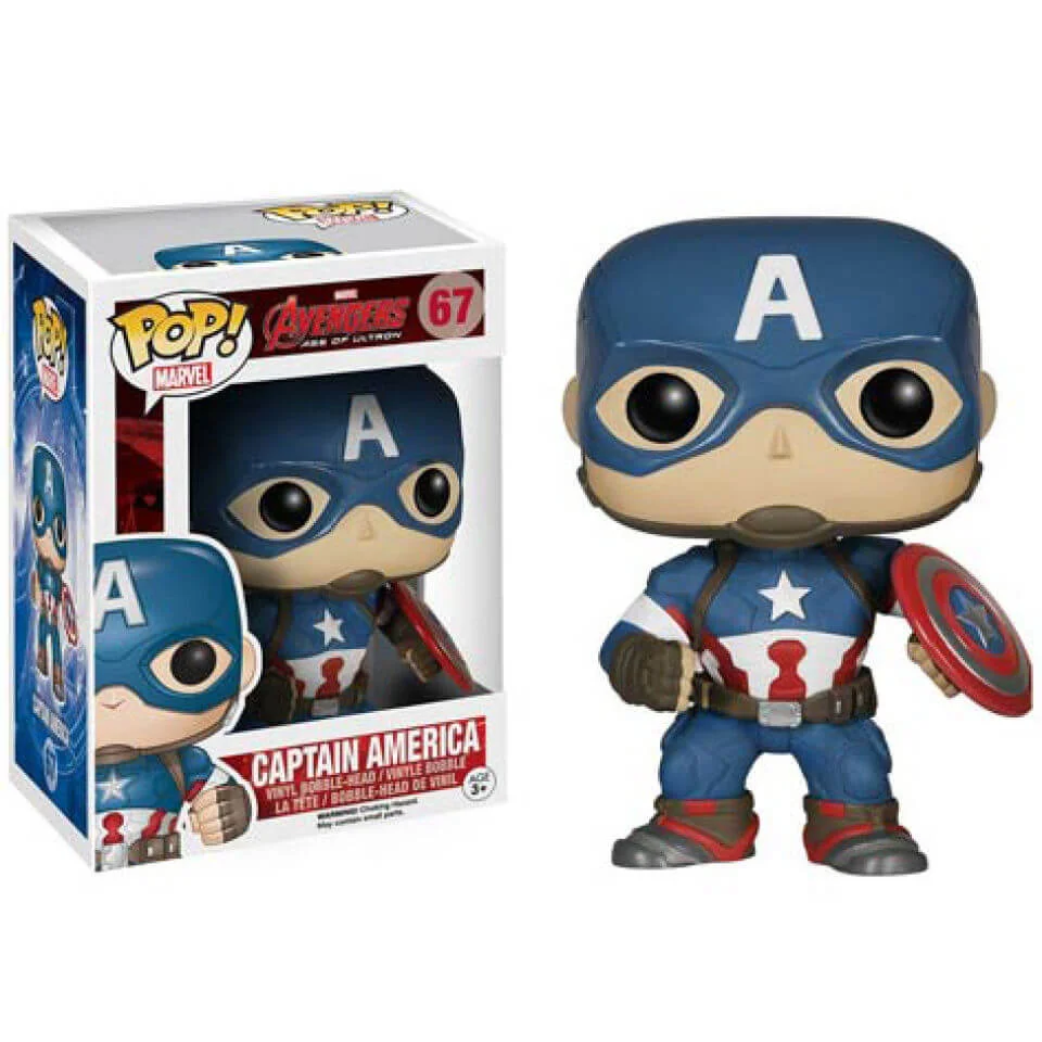 Marvel Avengers: Age of Ultron Captain America Pop! Vinyl Bobble Head Figure Image 1
