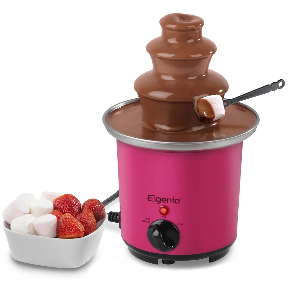 Elgento E26005 Mini Chocolate Fountain - Pink Image 1