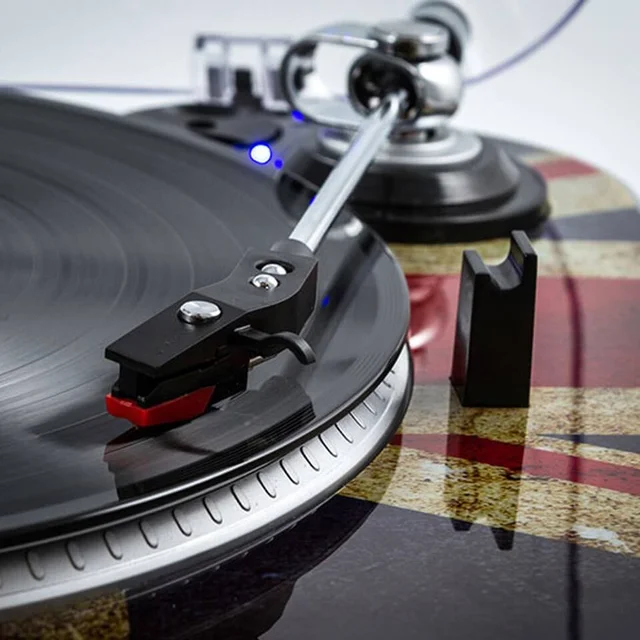 GPO Retro Jam 3-Speed Stand Alone Vinyl Turntable with Built-In Speakers - Union Jack