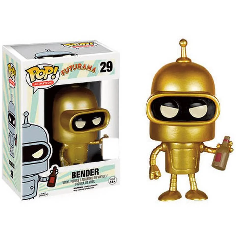 Futurama Golden Bender SDCC Exclusive Pop! Vinyl Figure Image 1