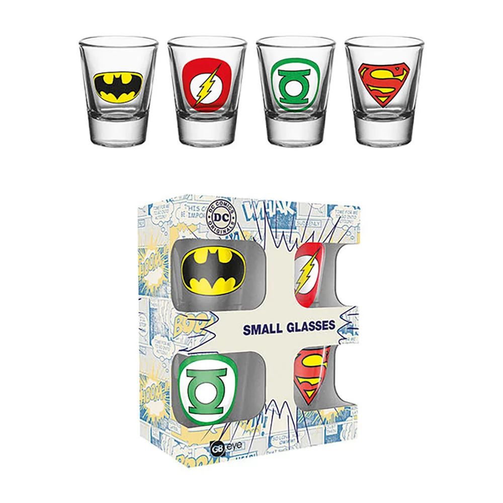 DC Comics Logos Shot Glasses Image 1