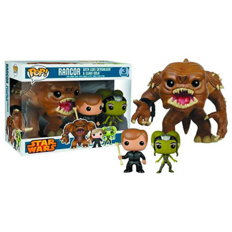 Star Wars Rancor, Luke and Oola Previews Exclusive Pop! Vinyl Figure Bobblehead (3 Pack) Image 1