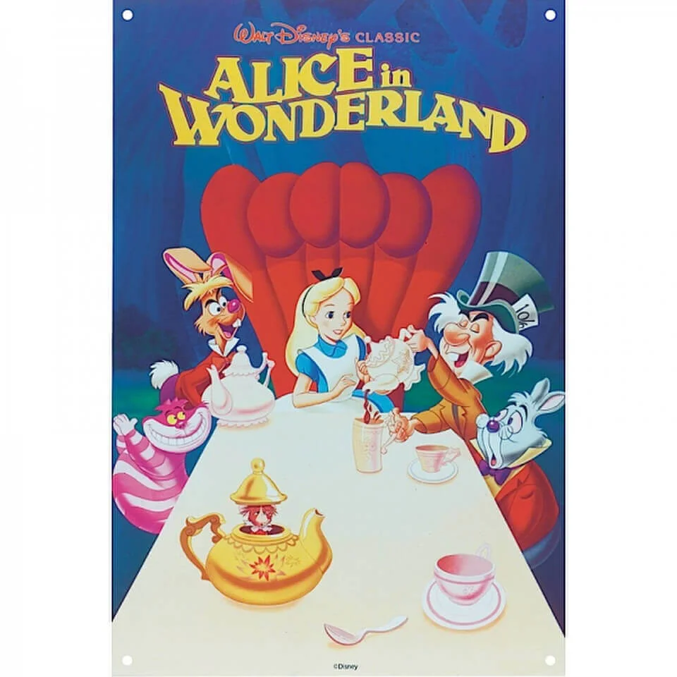 Disney Film Posters Alice Large Tin Sign Image 1
