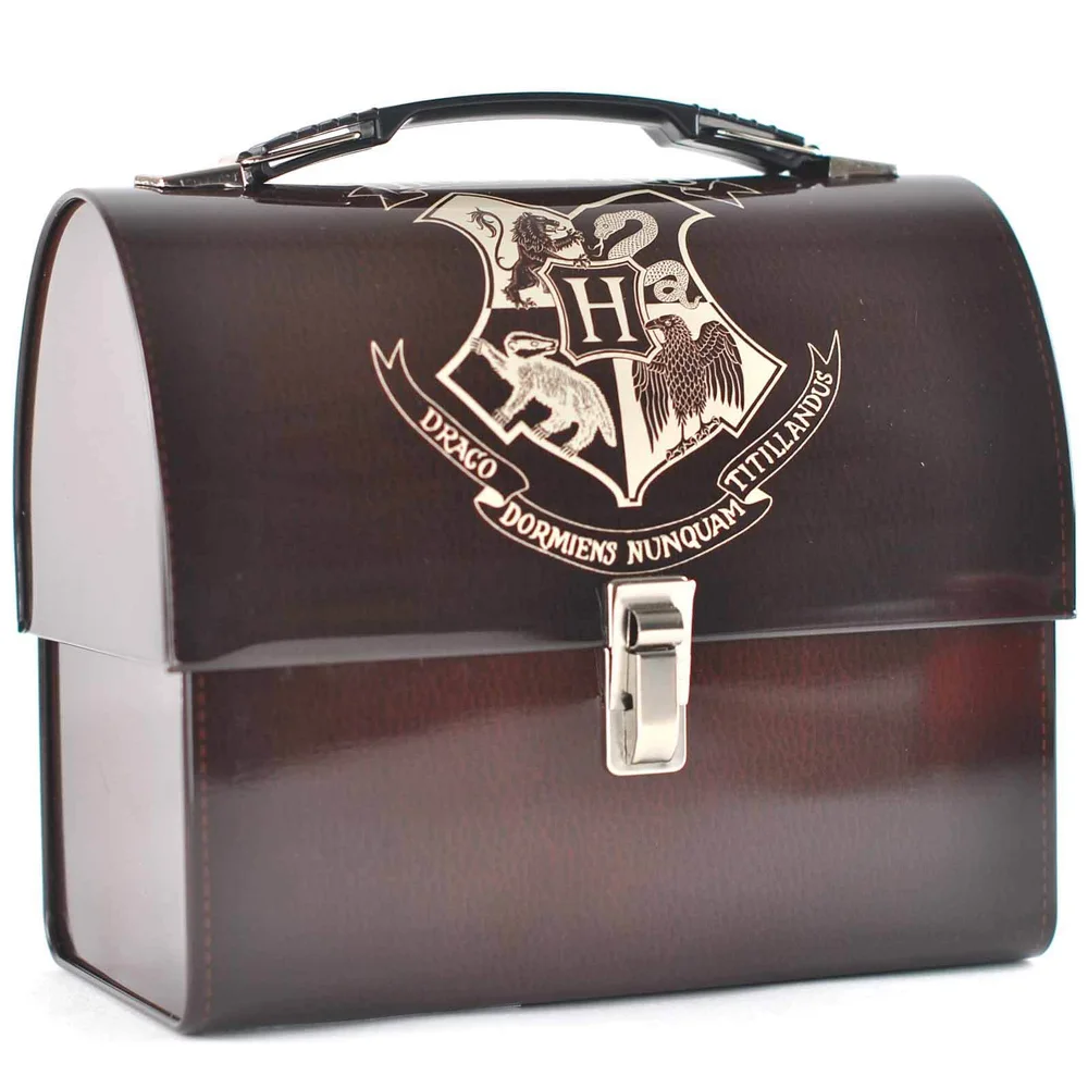 Harry Potter Hogwarts Crest Domed Tin Tote Image 1