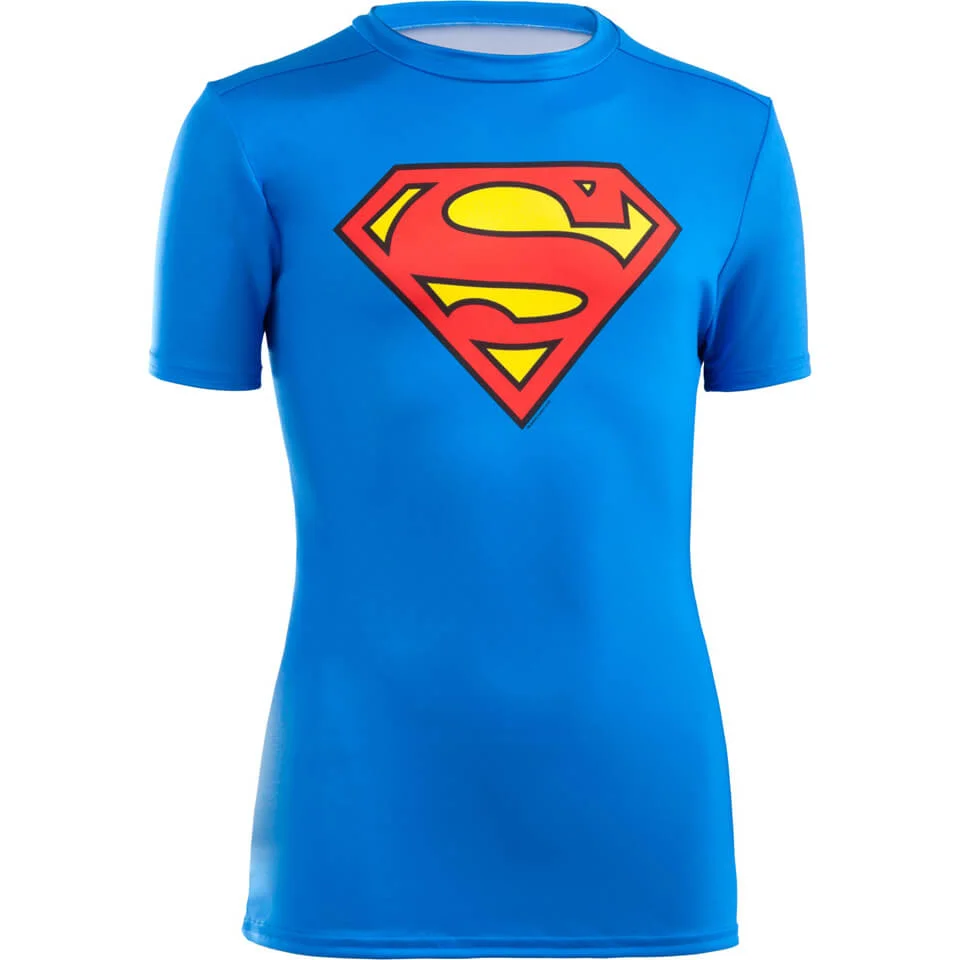 Under Armour Boys' Transform Yourself Superman Baselayer - Blue - XS - Blue Image 1