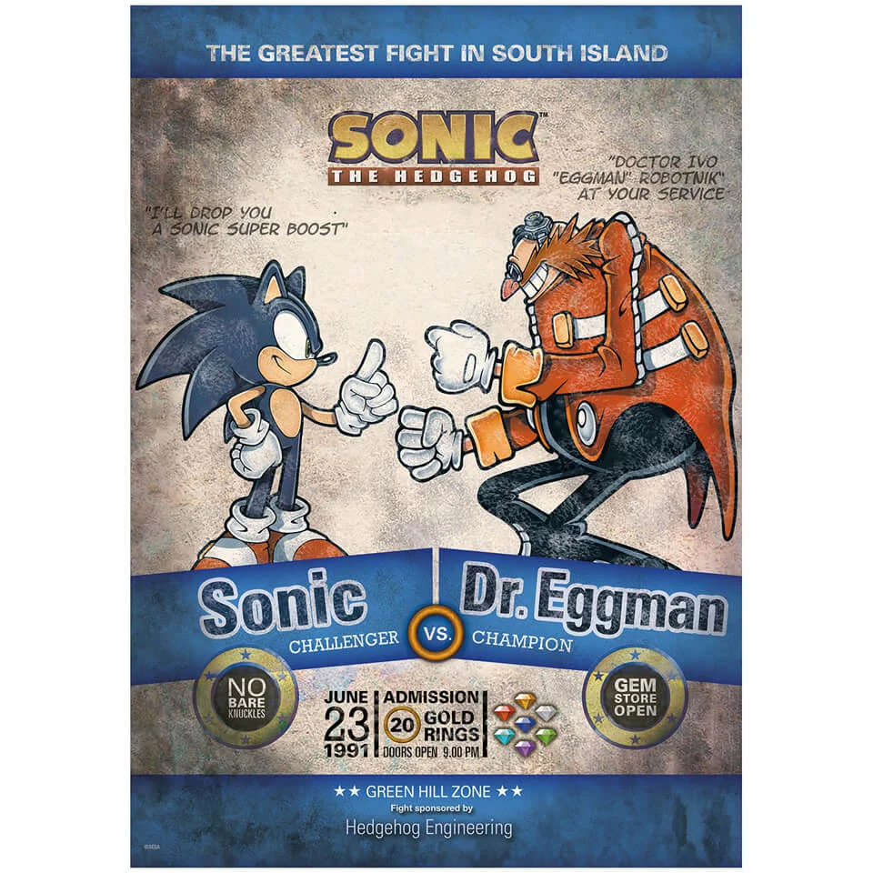 Sonic 25th Anniversary Limited Edition Art Print - 16.5 x 11.7 Inches Image 1