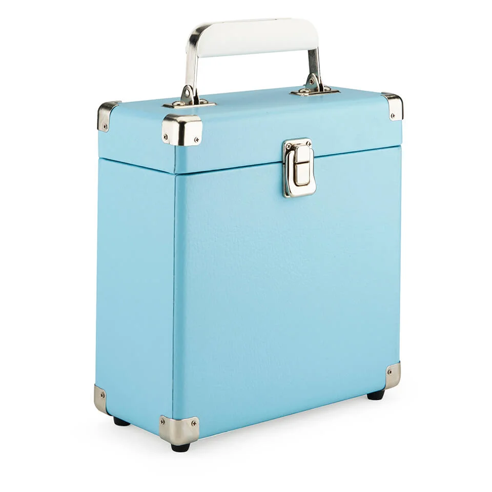GPO Retro Portable Carry Case for 7-Inch Vinyl Records - Blue Image 1