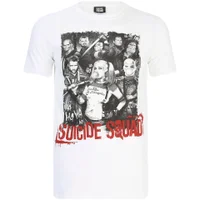 DC Comics Men's Suicide Squad Harley Quinn and Squad T-Shirt - White - undefined undefined