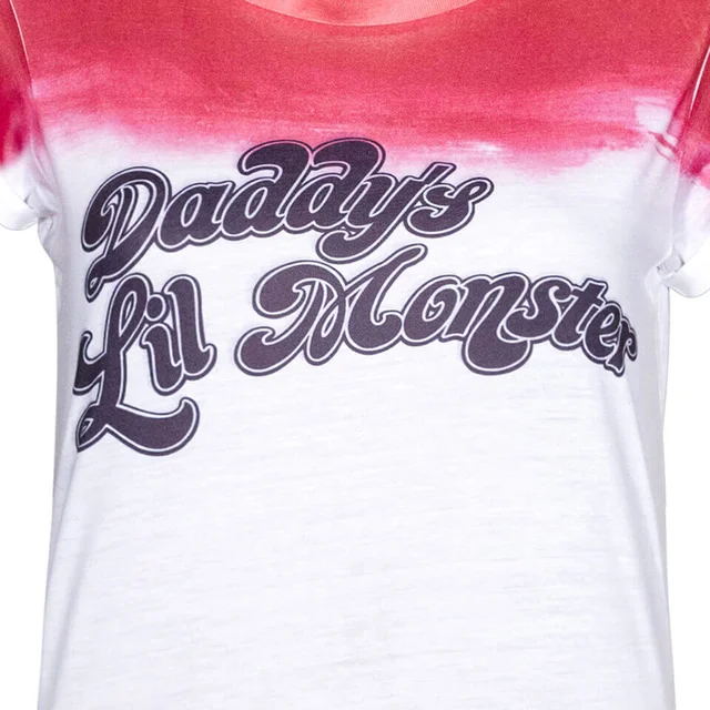 DC Comics Women's Suicide Squad Daddy's Lil Monster T-Shirt - White