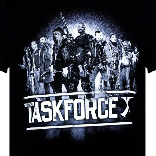 DC Comics Men's Suicide Squad Taskforce X T-Shirt - Black