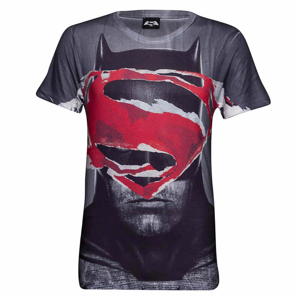 DC Comics Men's Superman Tear T-Shirt - Grey - L Image 1