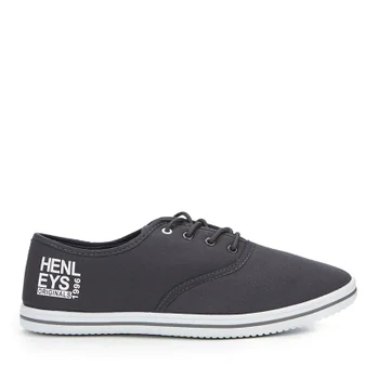 Henleys Men's Stash Canvas Pumps - Charcoal