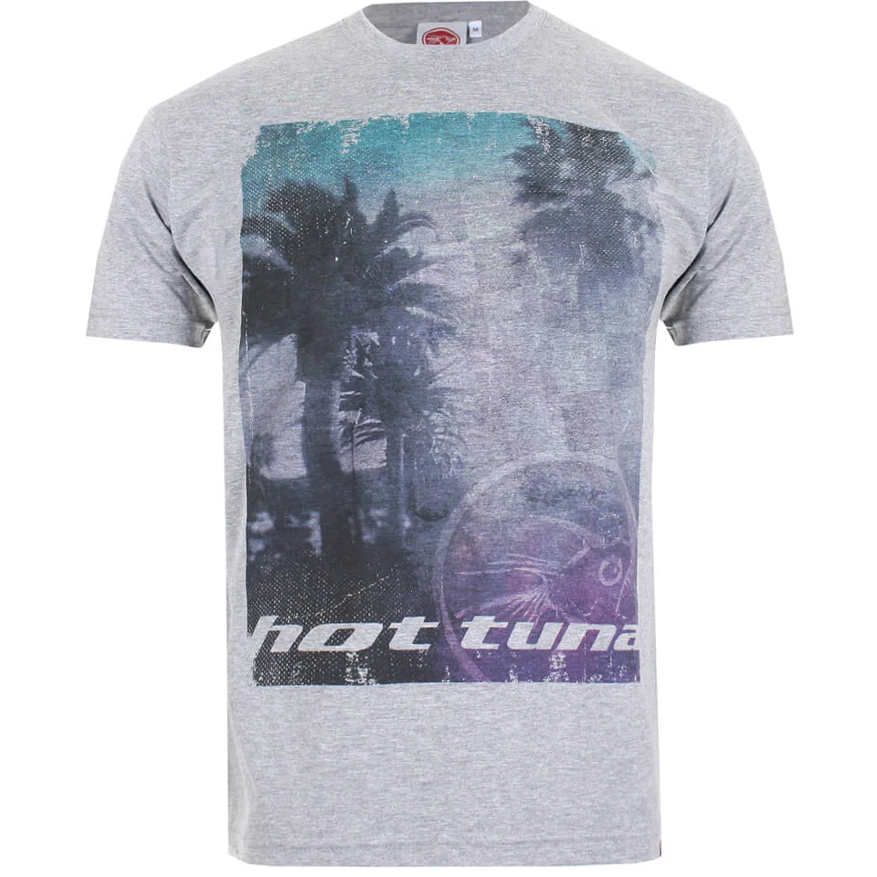 Hot Tuna Men's Palm Graphic T-Shirt - Grey Marl - S - Grey Image 1