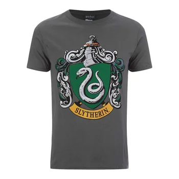 Harry Potter Men's Slytherin Shield T-Shirt - Grey