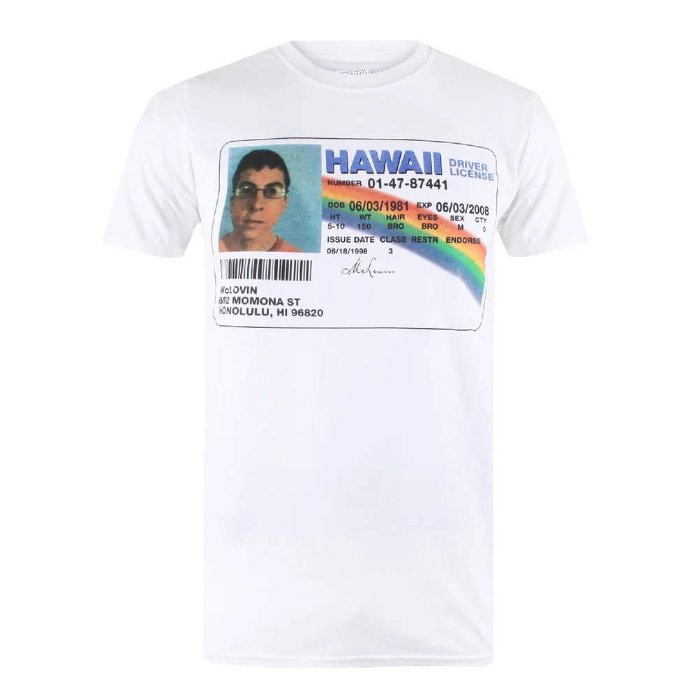 Superbad Men's McLovin License T-Shirt - White - S - White Image 1