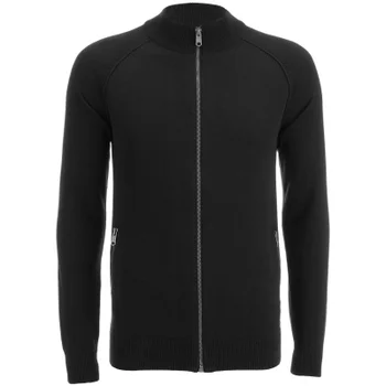 Threadbare Men's Elmer Full Zip Neck Jumper - Black