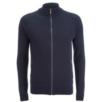Threadbare Men's Elmer Full Zip Neck Jumper - Rich Navy