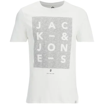 Jack & Jones Men's Core Paris Print T-Shirt - Blanc De Blanc