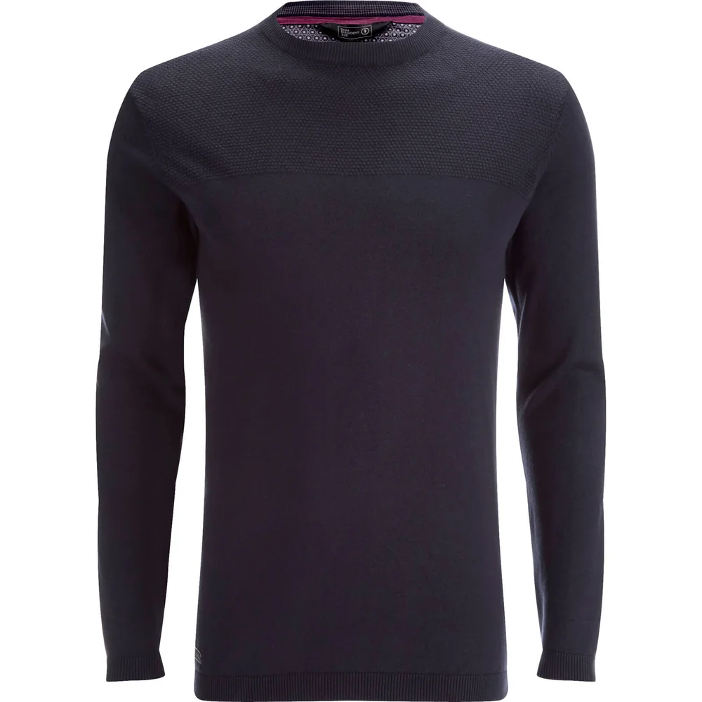 Dissident Men's Stelios Crew Neck Jumper - Dark Navy - S - Navy Image 1