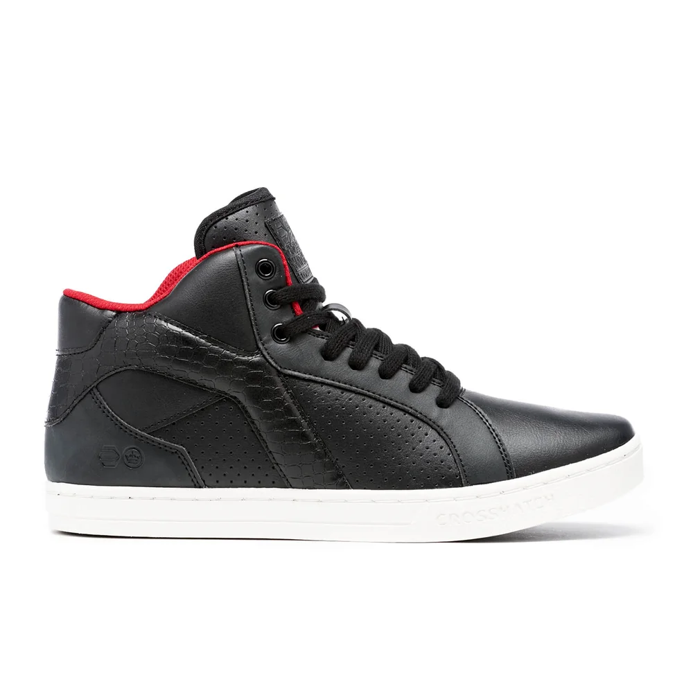 Crosshatch Men's Berkane High Top Trainers - Black - UK 7 - Black Image 1