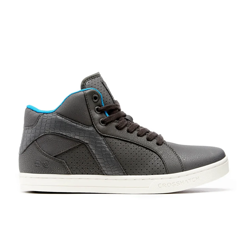 Crosshatch Men's Berkane High Top Trainers - Eiffel Tower - UK 7 - Grey Image 1