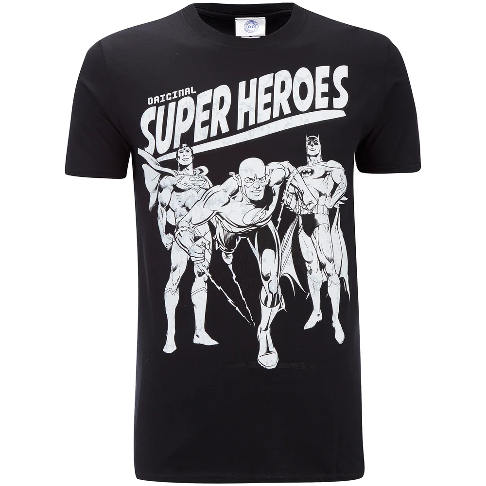 DC Comics Men's Original Superheroes T-Shirt - Black - S - Black Image 1