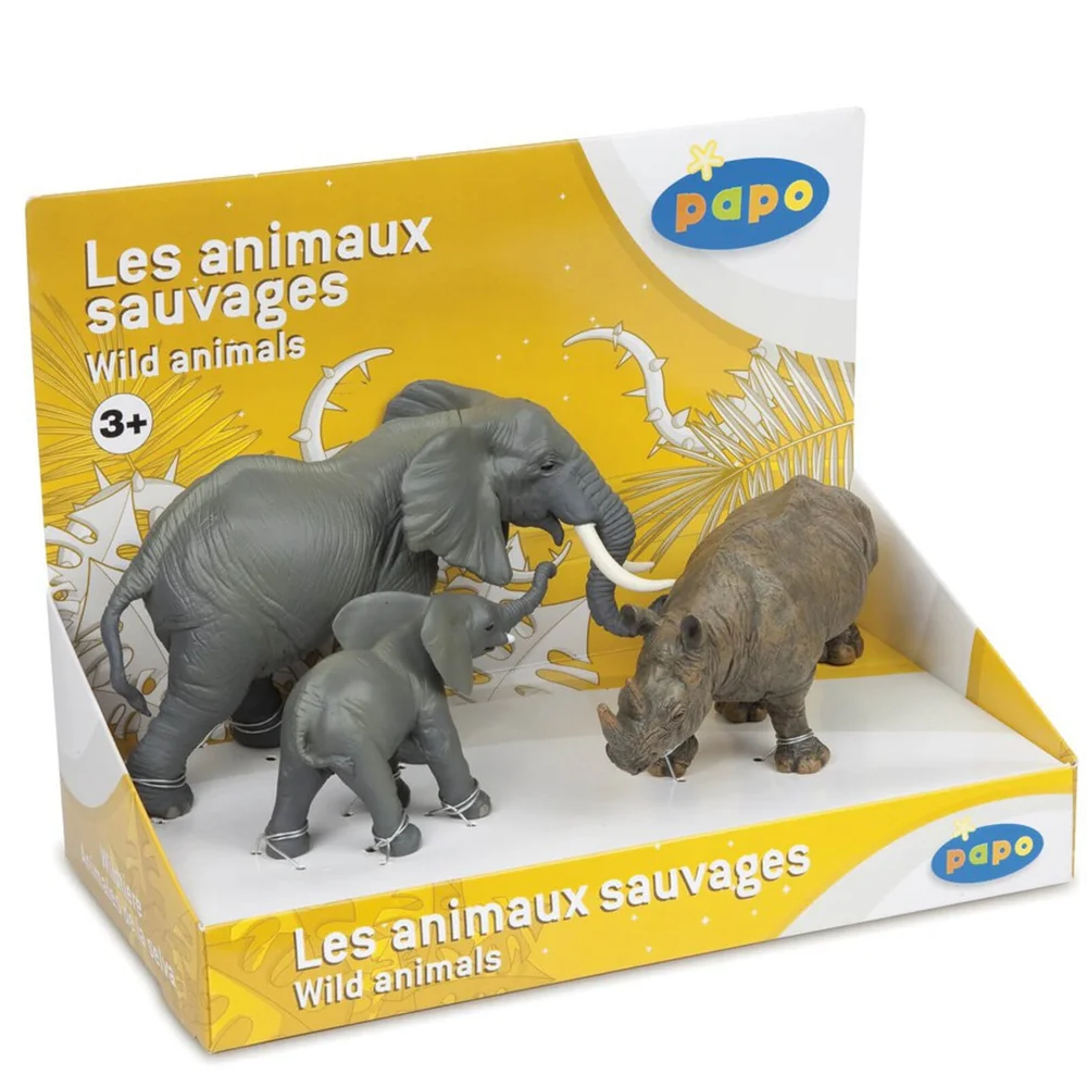 Papo Wild Animal Kingdom: Display Box Wild Animals 3 (3 Figurines) Image 1