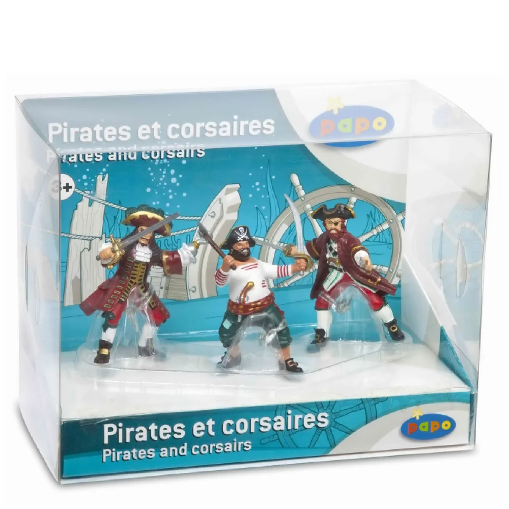 Papo Pirates and Corsairs: Display Box Pirates and Corsairs (3 Figurines) Image 1