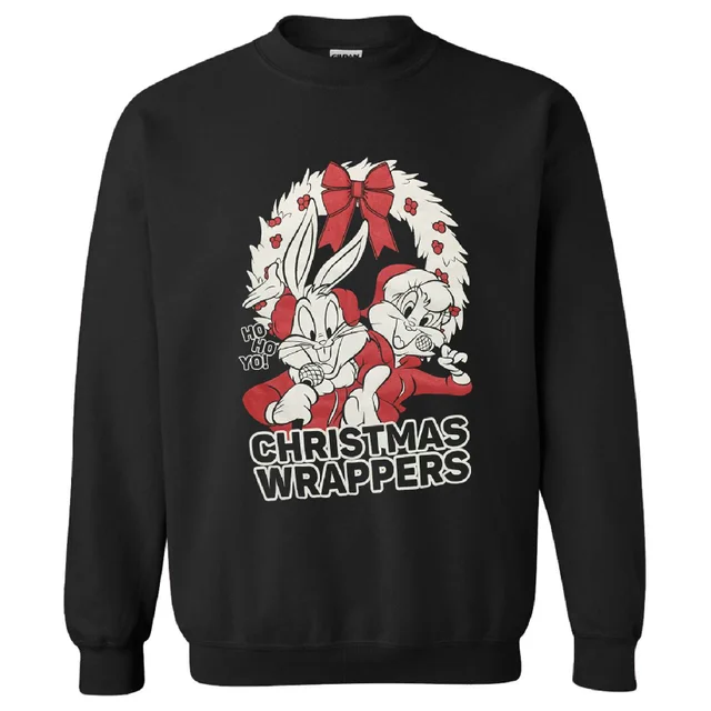 Warner Brothers Men's Bugs Bunny Christmas Jumper - Black
