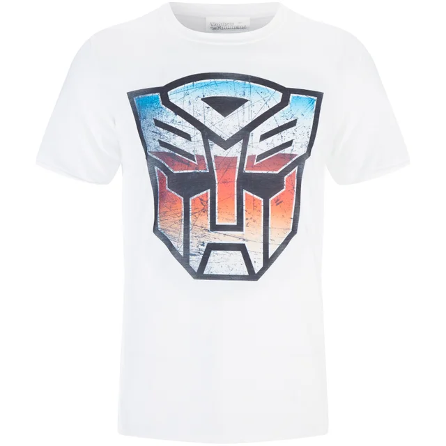 Transformers Men's Transformers Multi Emblem T-Shirt - White