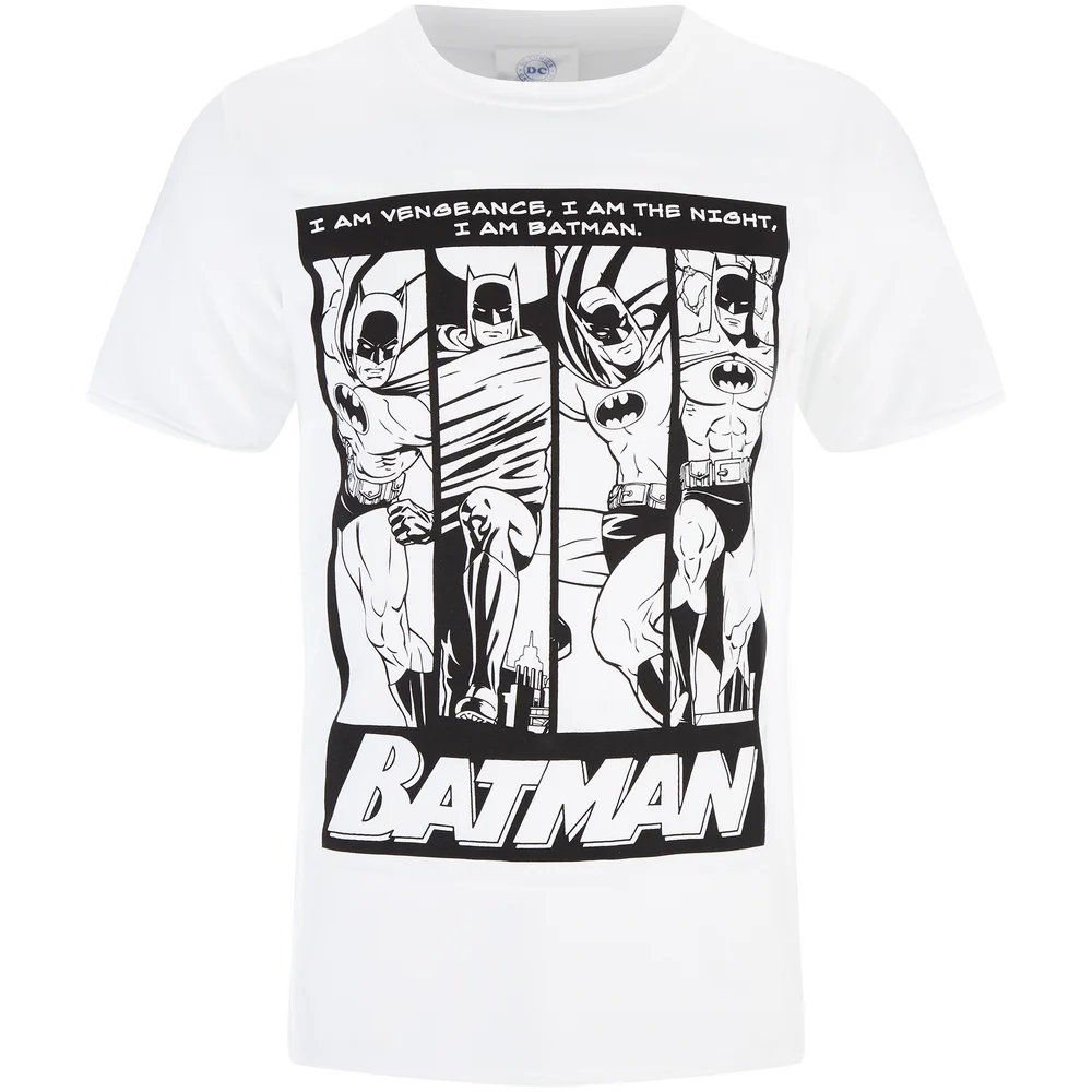 DC Comics Men's Batman I am Batman T-Shirt - White - S Image 1