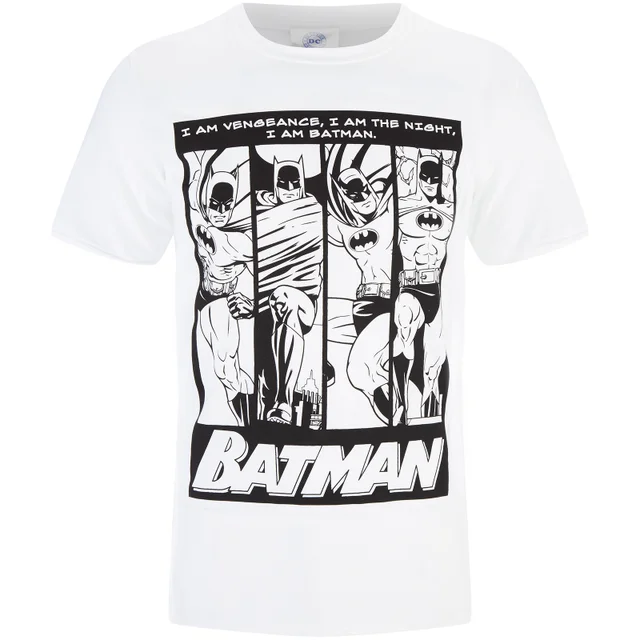DC Comics Men's Batman I am Batman T-Shirt - White