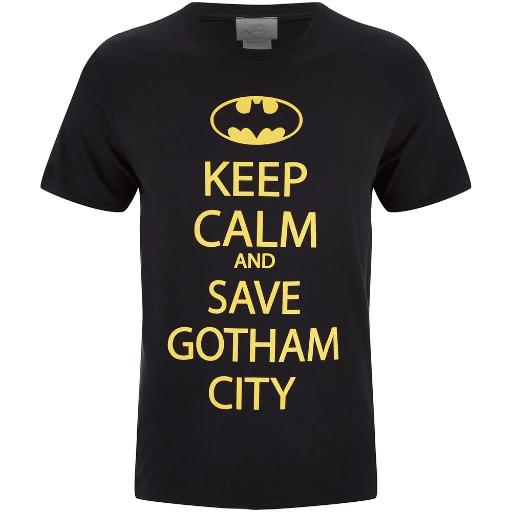 DC Comics Men's Batman Keep Calm T-Shirt - Black - M Image 1