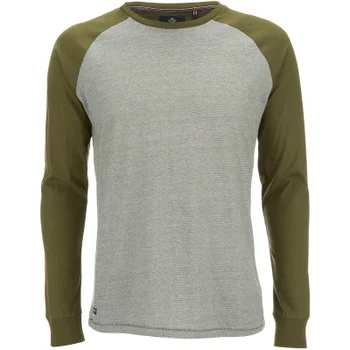 Threadbare Men's Coleman Raglan Long Sleeve Top - Khaki
