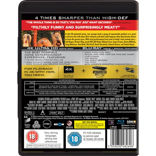 Sausage Party - 4K Ultra HD (2 Disc BD)