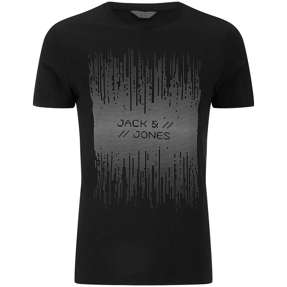 Jack & Jones Men's Core Valentino 3D Print T-Shirt - Black - S - Black Image 1