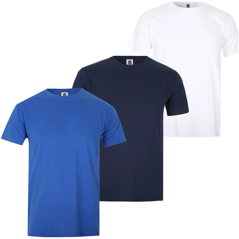 Varsity Team Players Men's T-Shirt 3 Pack - Royal/Navy/White - S Image 1