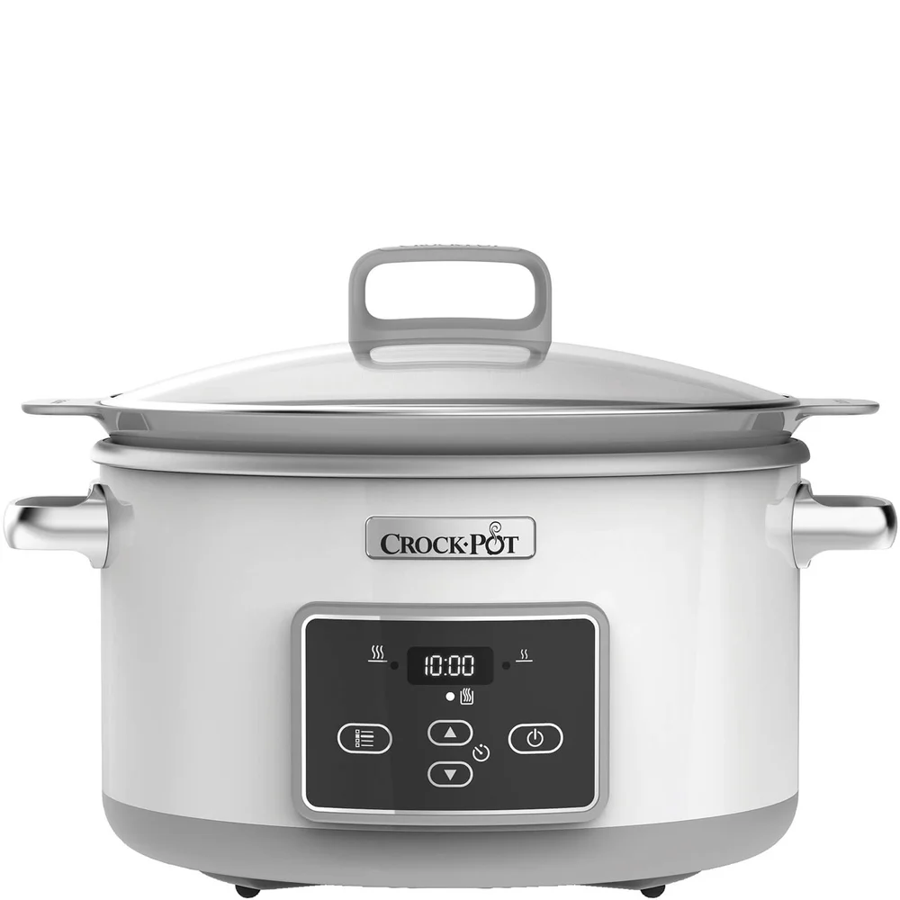 Crock-Pot CSC026 4.7 Litre DuraCeramic Saute Slow Cooker - White Image 1