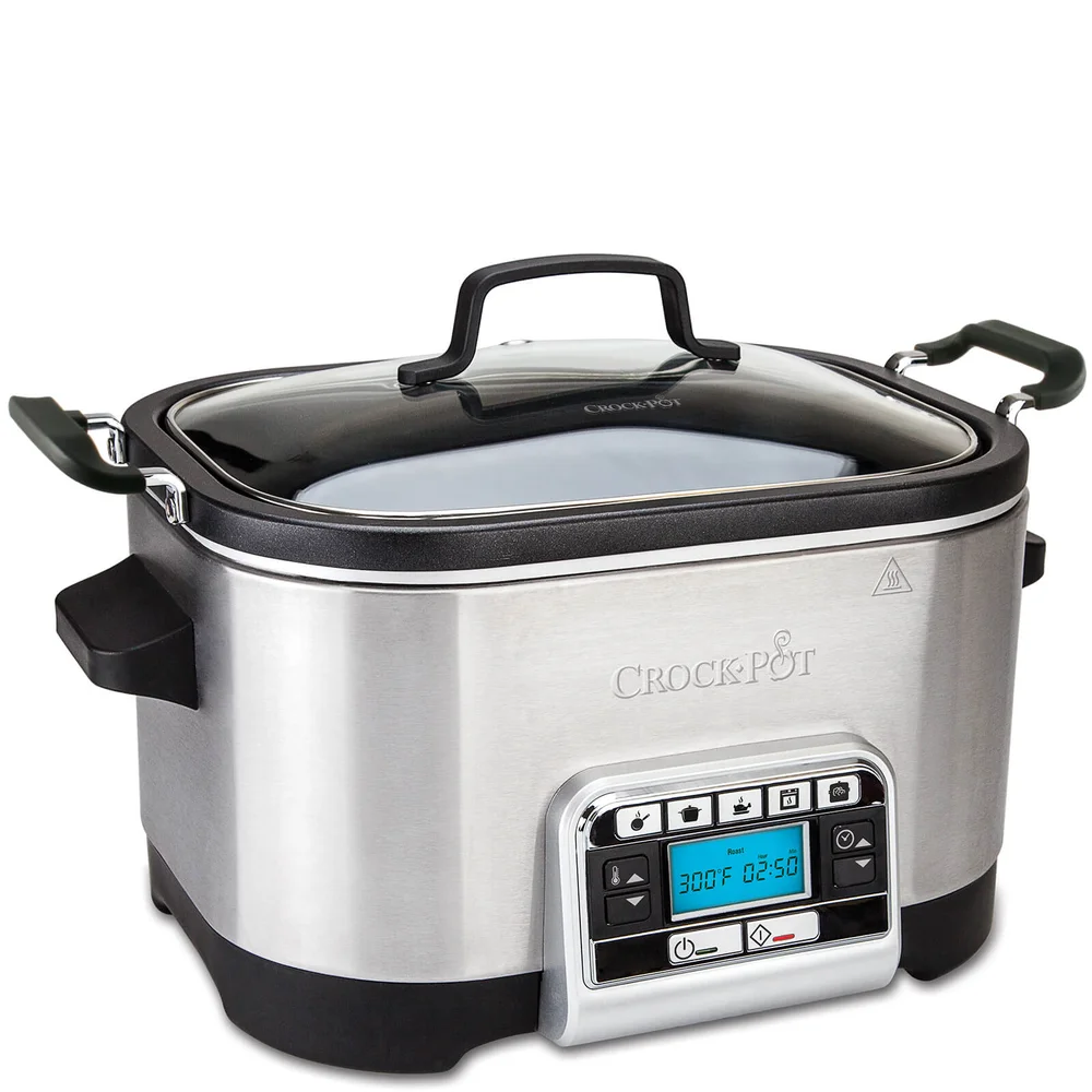 Crock-Pot CSC024 5.6 Litre Digital Slow & Multi Cooker - Stainless Steel Image 1