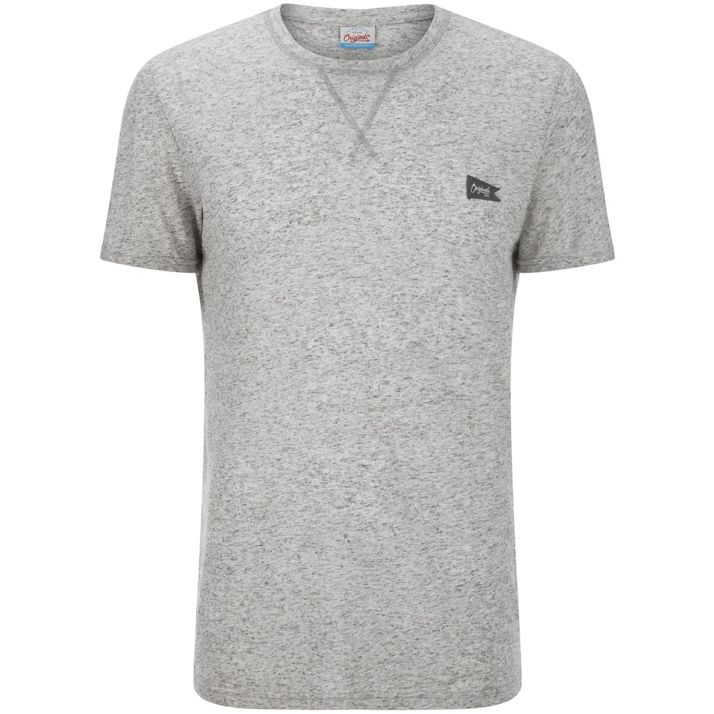Jack & Jones Originals Men's Kingpin Textured T-Shirt - Light Grey Marl - S - Grey Image 1