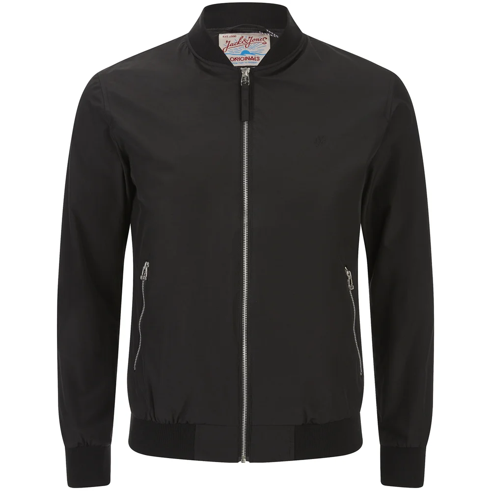 Jack & Jones Originals Men's Pacific Bomber Jacket - Black - S - Black Image 1