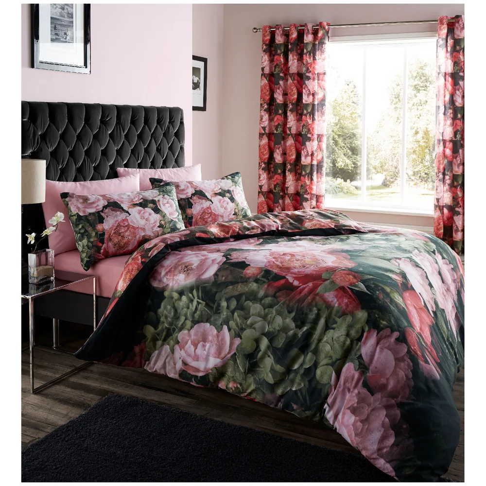 Catherine Lansfield Dramatic Floral Bedding Set - Multi - Single - Multi Image 1
